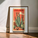 Cactus Landscape Matchbook Tejas Art Print - Tejas Country Club