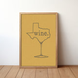 Texas Wine Chardonnay Art Print - Tejas Country Club