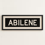Framed Abilene Bus Scroll Sign - Tejas Country Club