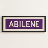 Framed Abilene Purple Bus Scroll