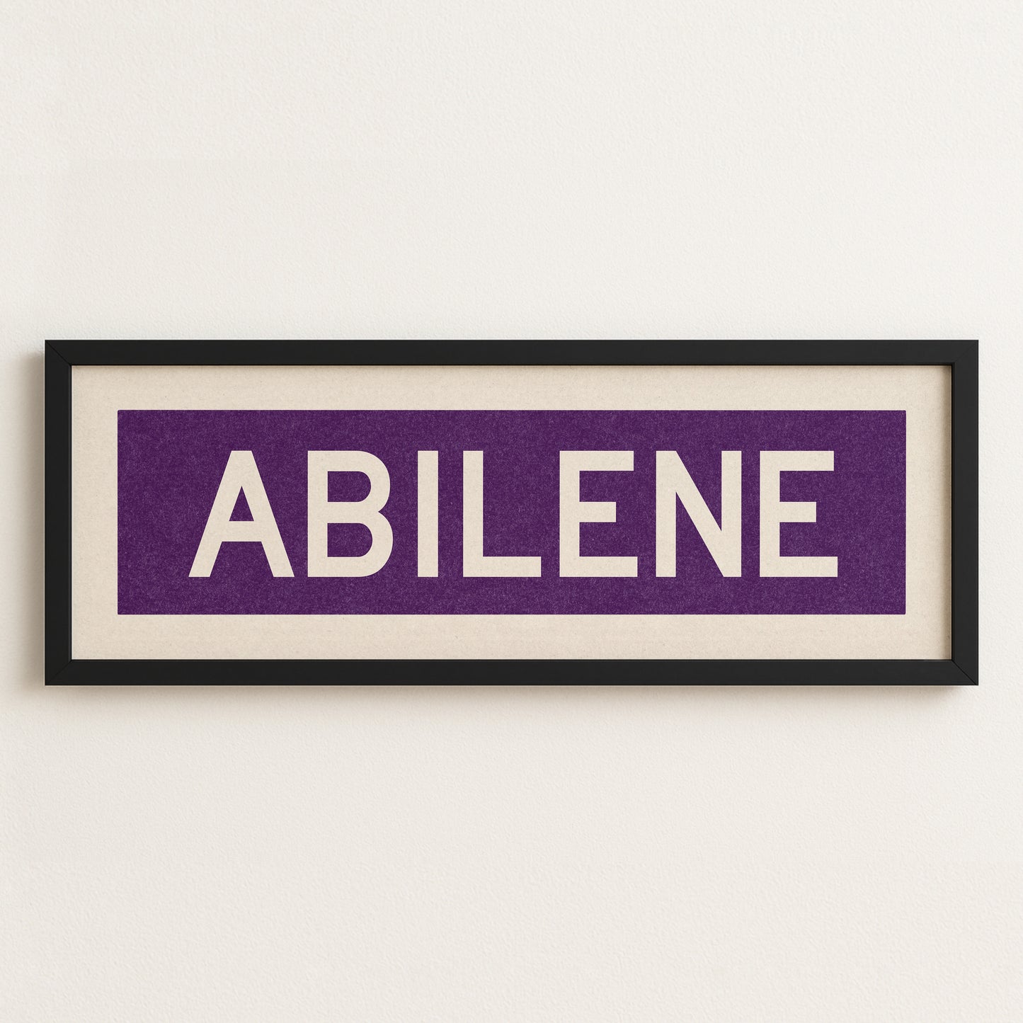 Framed Abilene Purple Bus Scroll