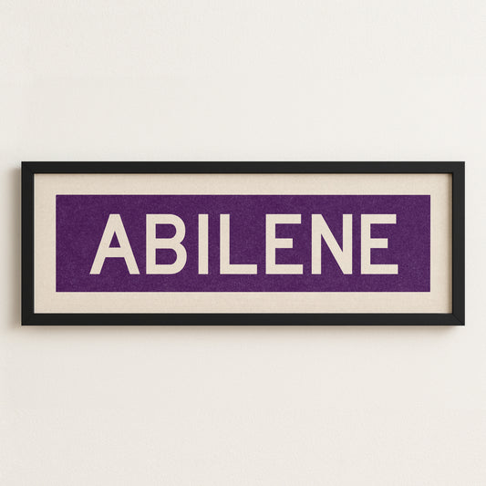 Framed Abilene Purple Bus Scroll
