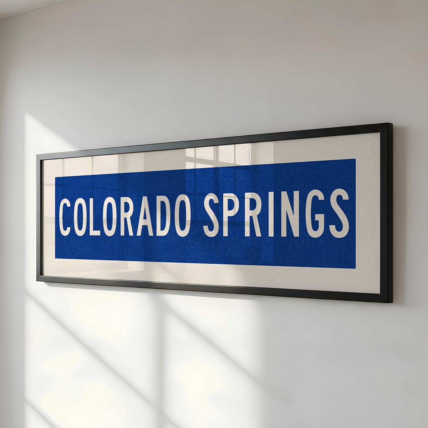 Framed Colorado Springs Blue and White Bus Scroll - Tejas Country Club