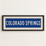 Framed Colorado Springs Blue and White Bus Scroll - Tejas Country Club