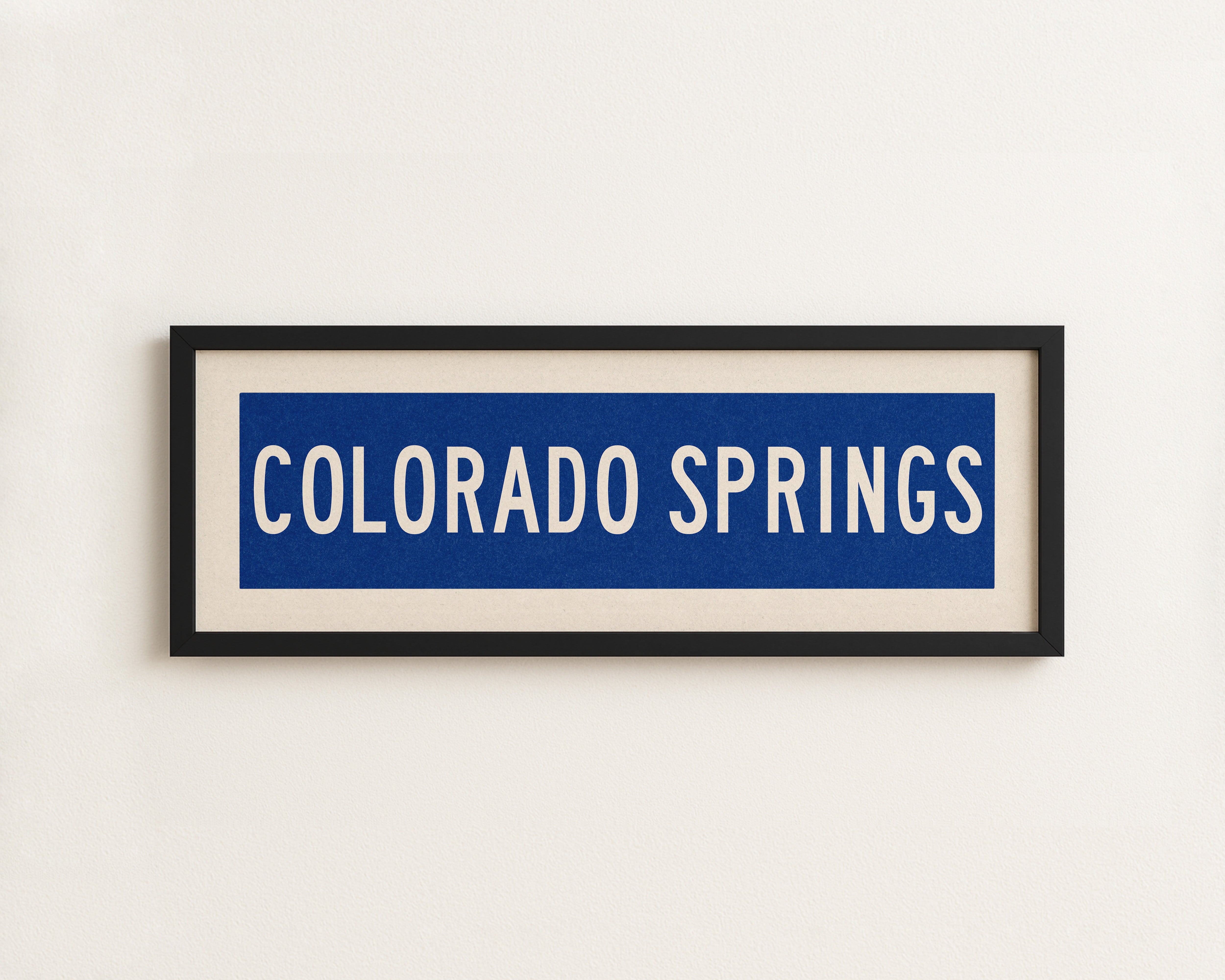 Framed Colorado Springs Blue and White Bus Scroll - Tejas Country Club