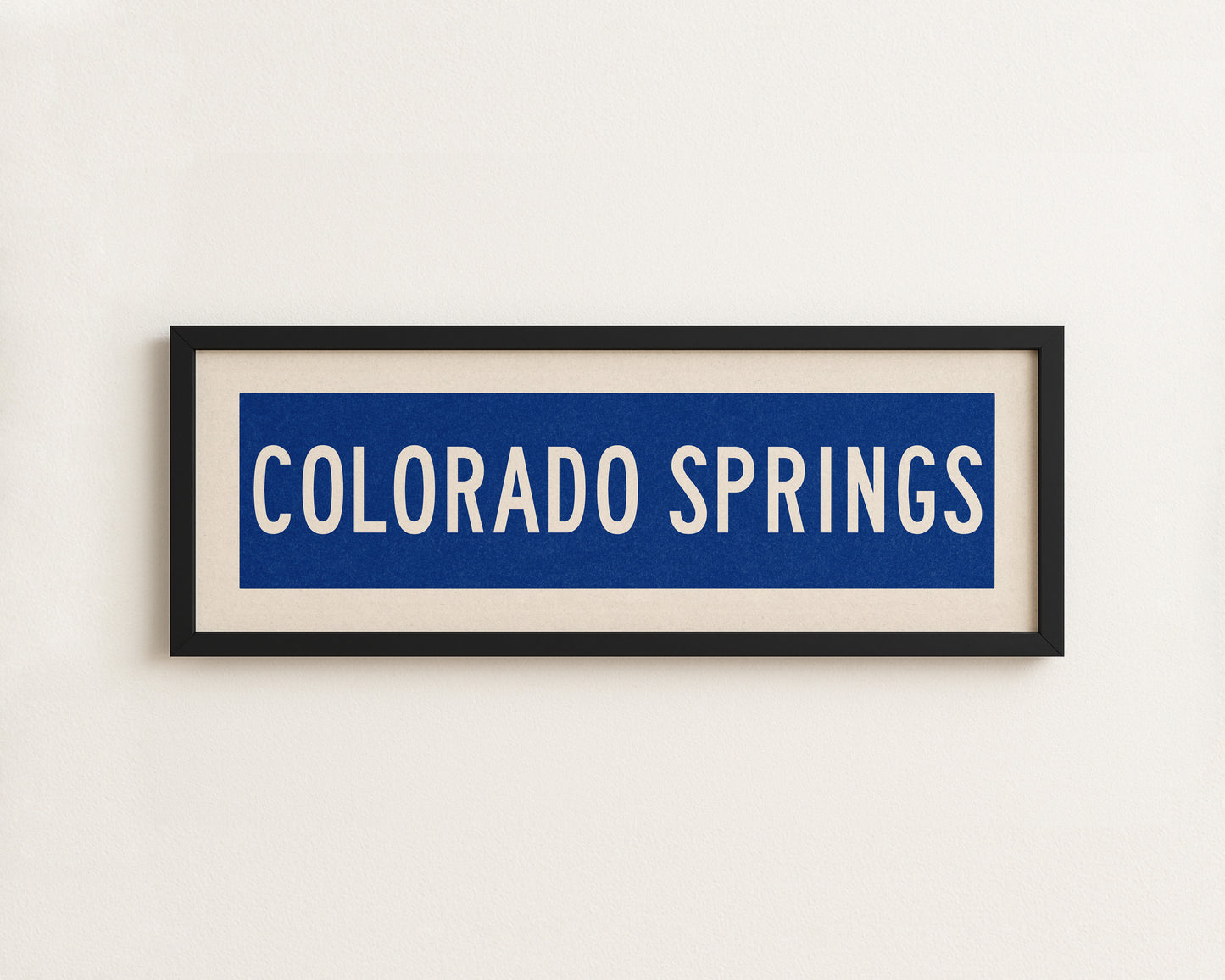 Framed Colorado Springs Blue and White Bus Scroll - Tejas Country Club