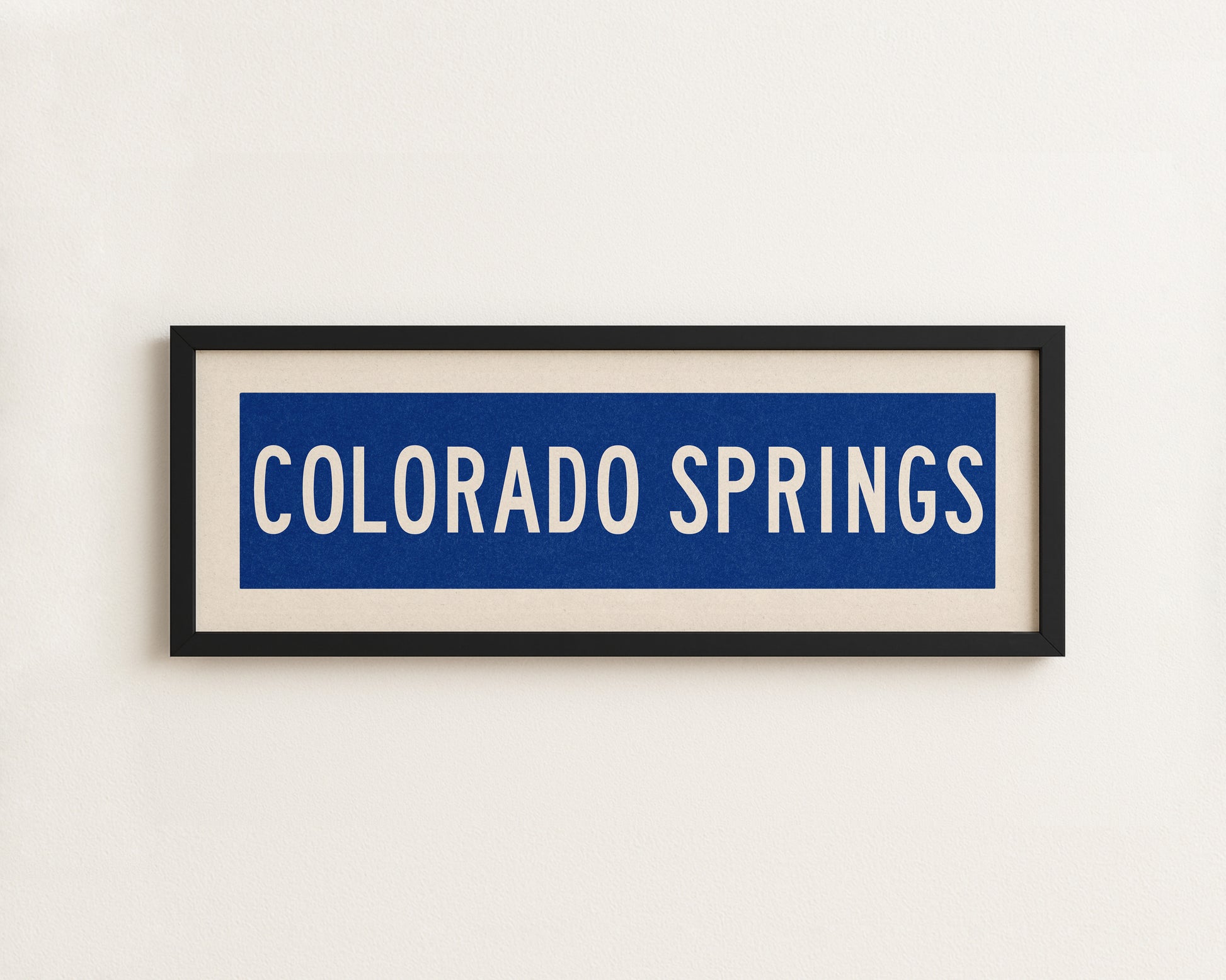 Framed Colorado Springs Blue and White Bus Scroll - Tejas Country Club