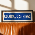 Framed Colorado Springs Blue and White Bus Scroll - Tejas Country Club