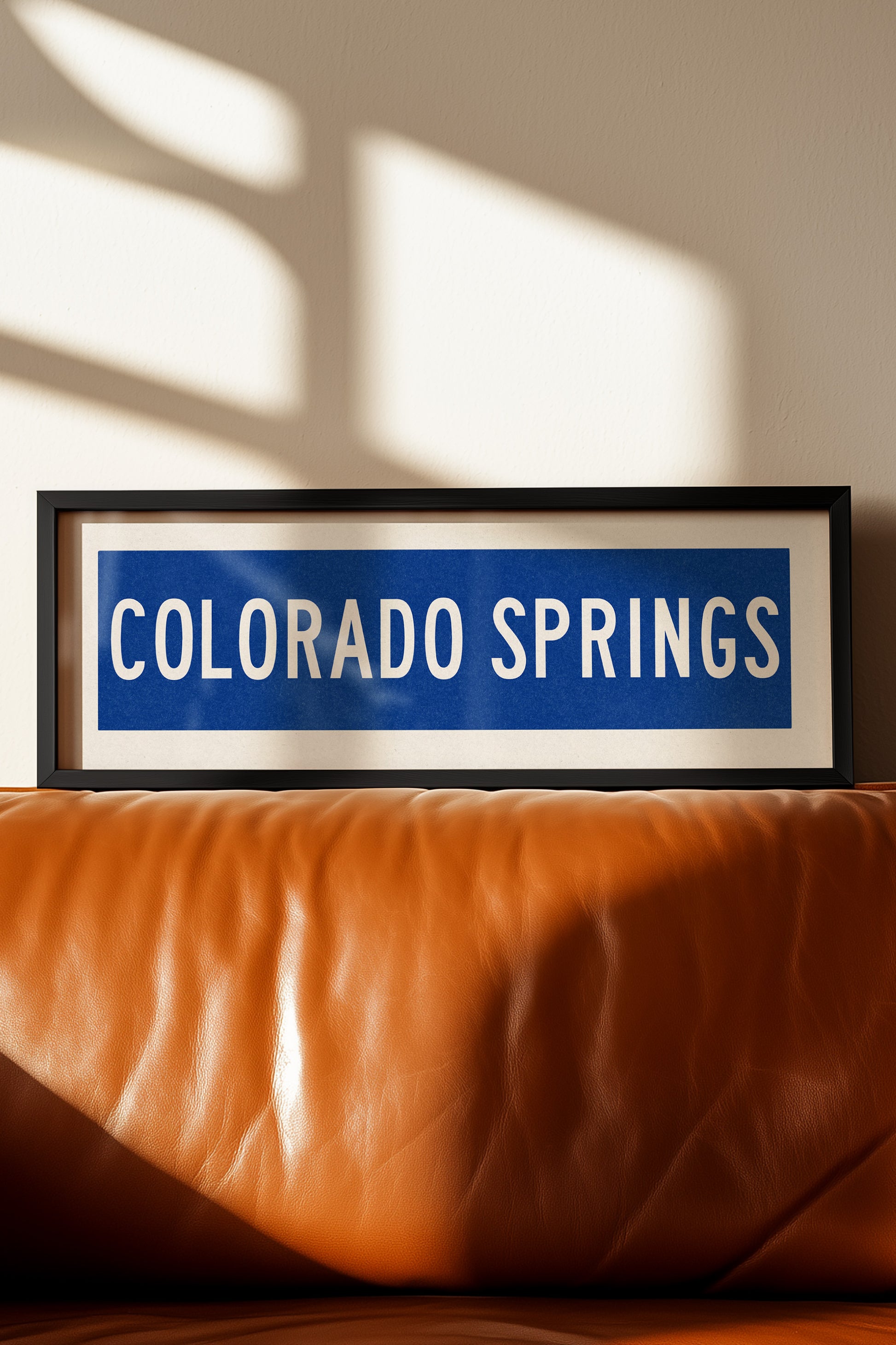 Framed Colorado Springs Blue and White Bus Scroll - Tejas Country Club