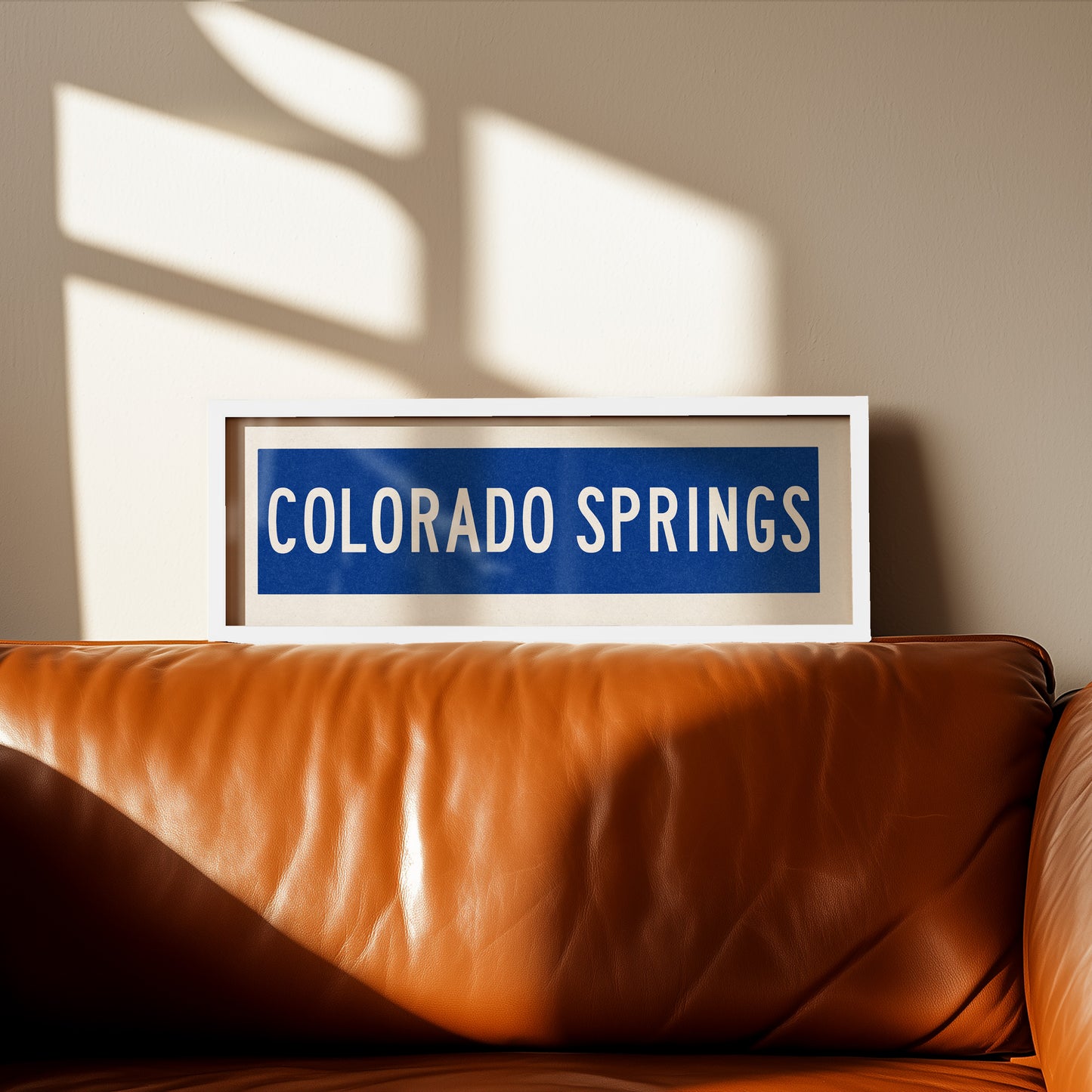 Framed Colorado Springs Blue and White Bus Scroll - Tejas Country Club