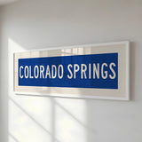 Framed Colorado Springs Blue and White Bus Scroll - Tejas Country Club