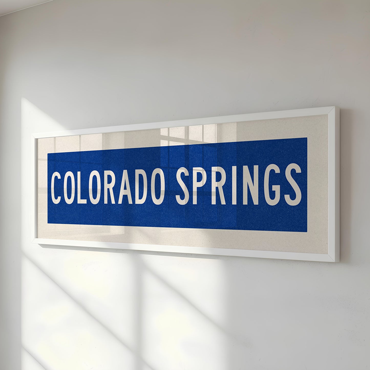 Framed Colorado Springs Blue and White Bus Scroll - Tejas Country Club