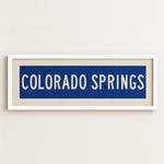 Framed Colorado Springs Blue and White Bus Scroll - Tejas Country Club