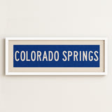 Framed Colorado Springs Blue and White Bus Scroll - Tejas Country Club