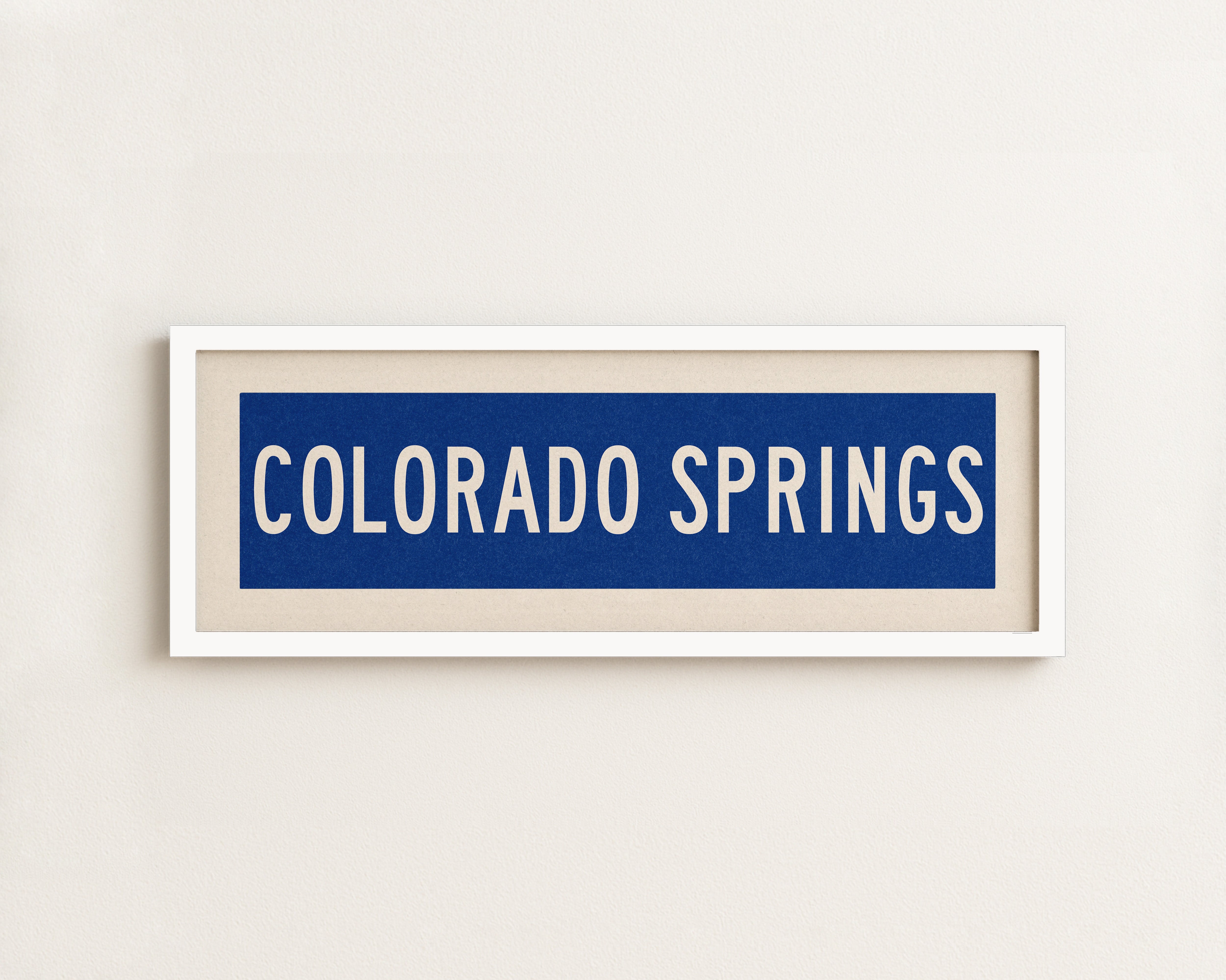 Framed Colorado Springs Blue and White Bus Scroll - Tejas Country Club