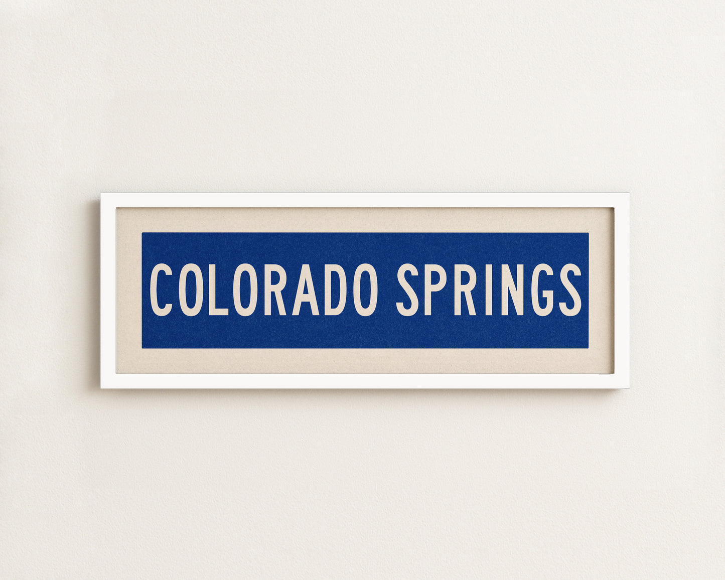 Framed Colorado Springs Blue and White Bus Scroll - Tejas Country Club