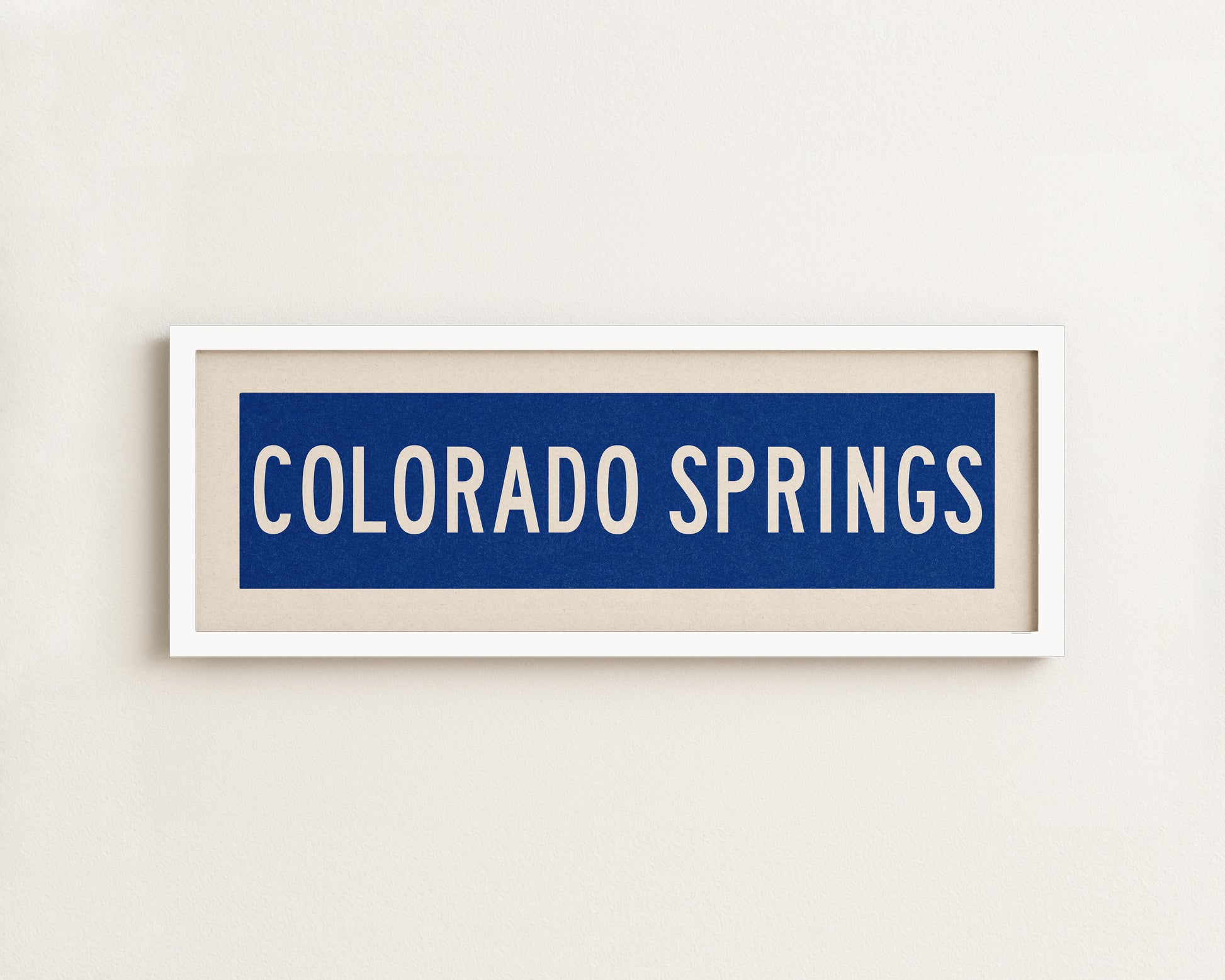Framed Colorado Springs Blue and White Bus Scroll - Tejas Country Club