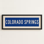 Framed Colorado Springs Blue and White Bus Scroll - Tejas Country Club