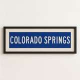 Framed Colorado Springs Blue and White Bus Scroll - Tejas Country Club