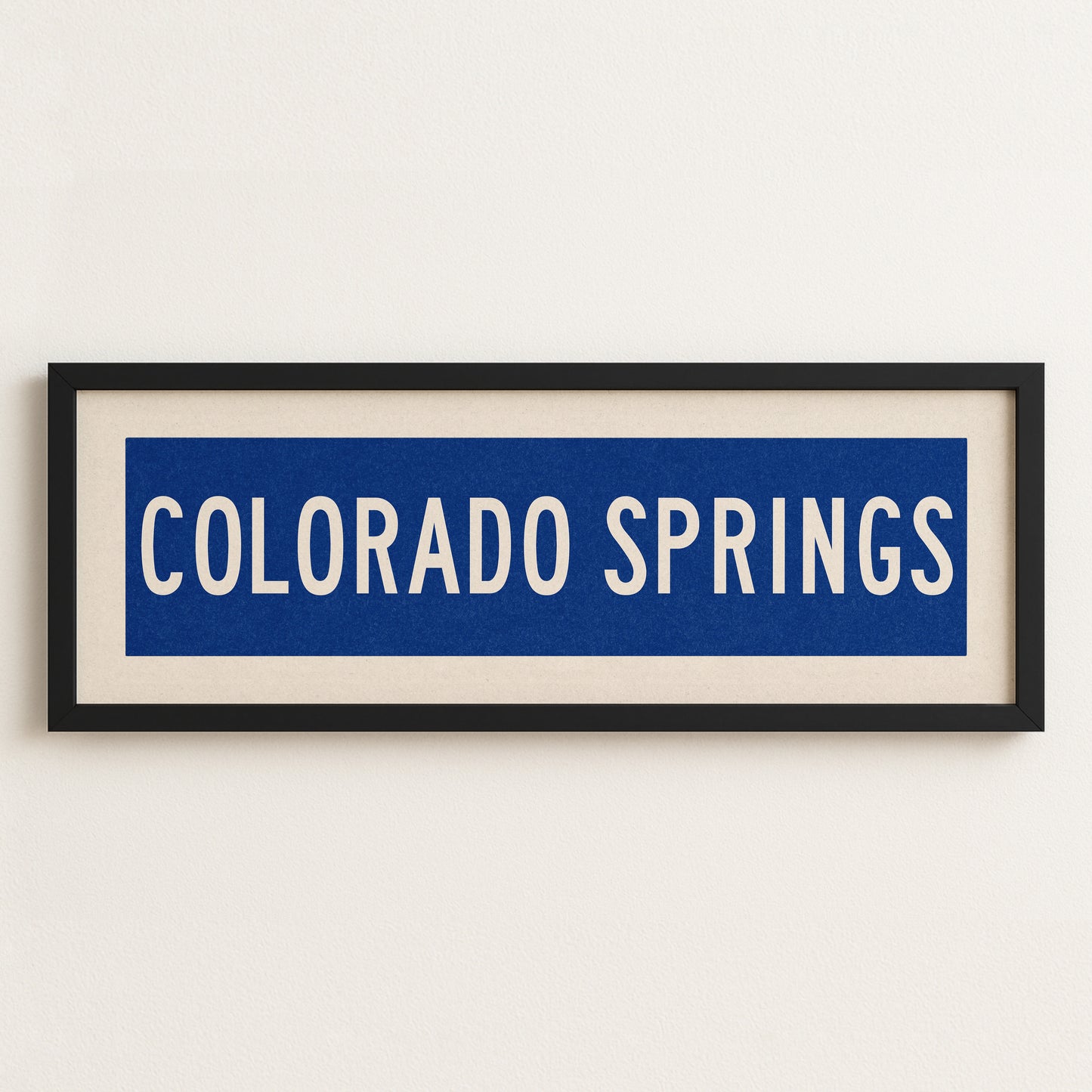 Framed Colorado Springs Blue and White Bus Scroll - Tejas Country Club