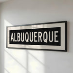 Framed Albuquerque New Mexico Bus Scroll - Tejas Country Club