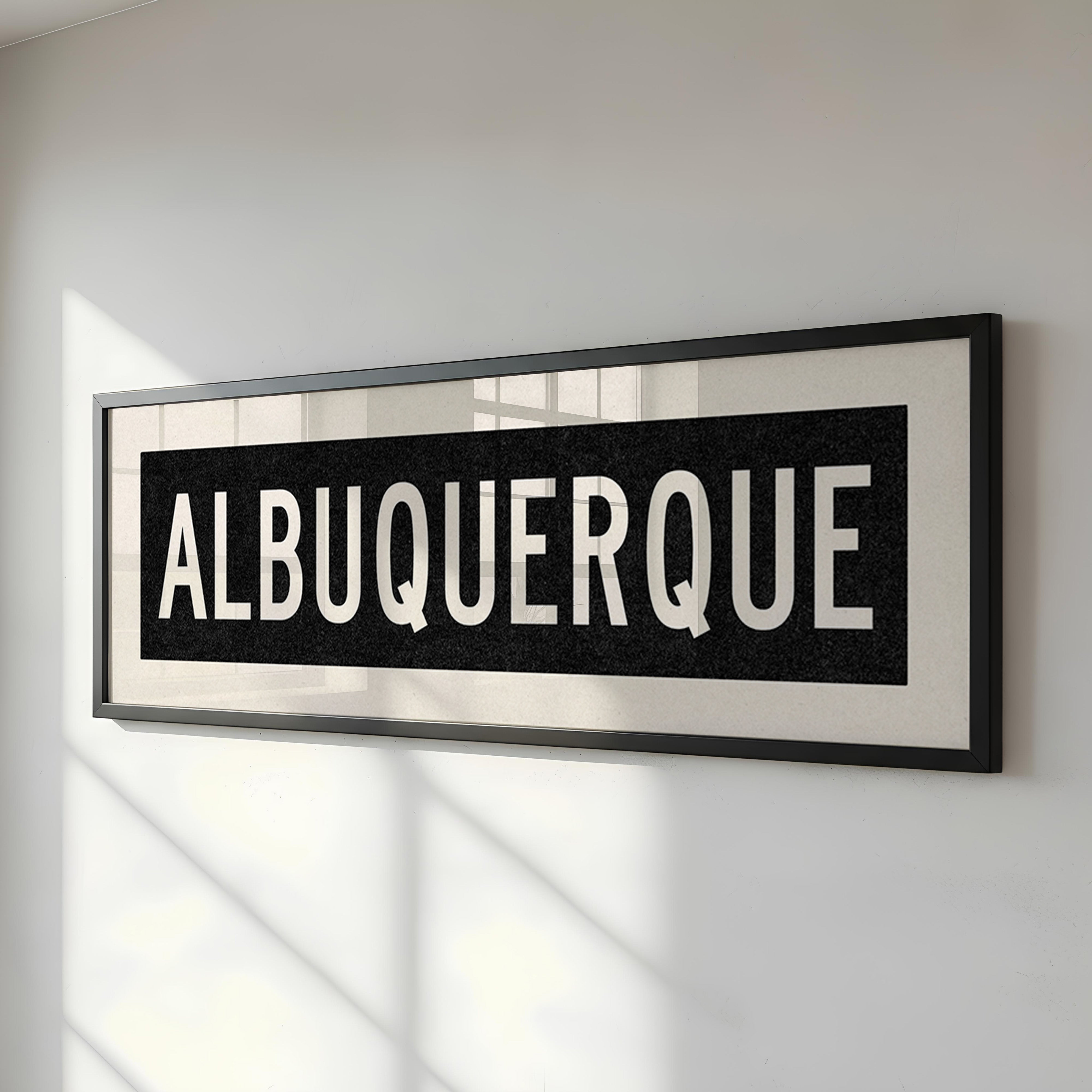 Framed Albuquerque New Mexico Bus Scroll - Tejas Country Club