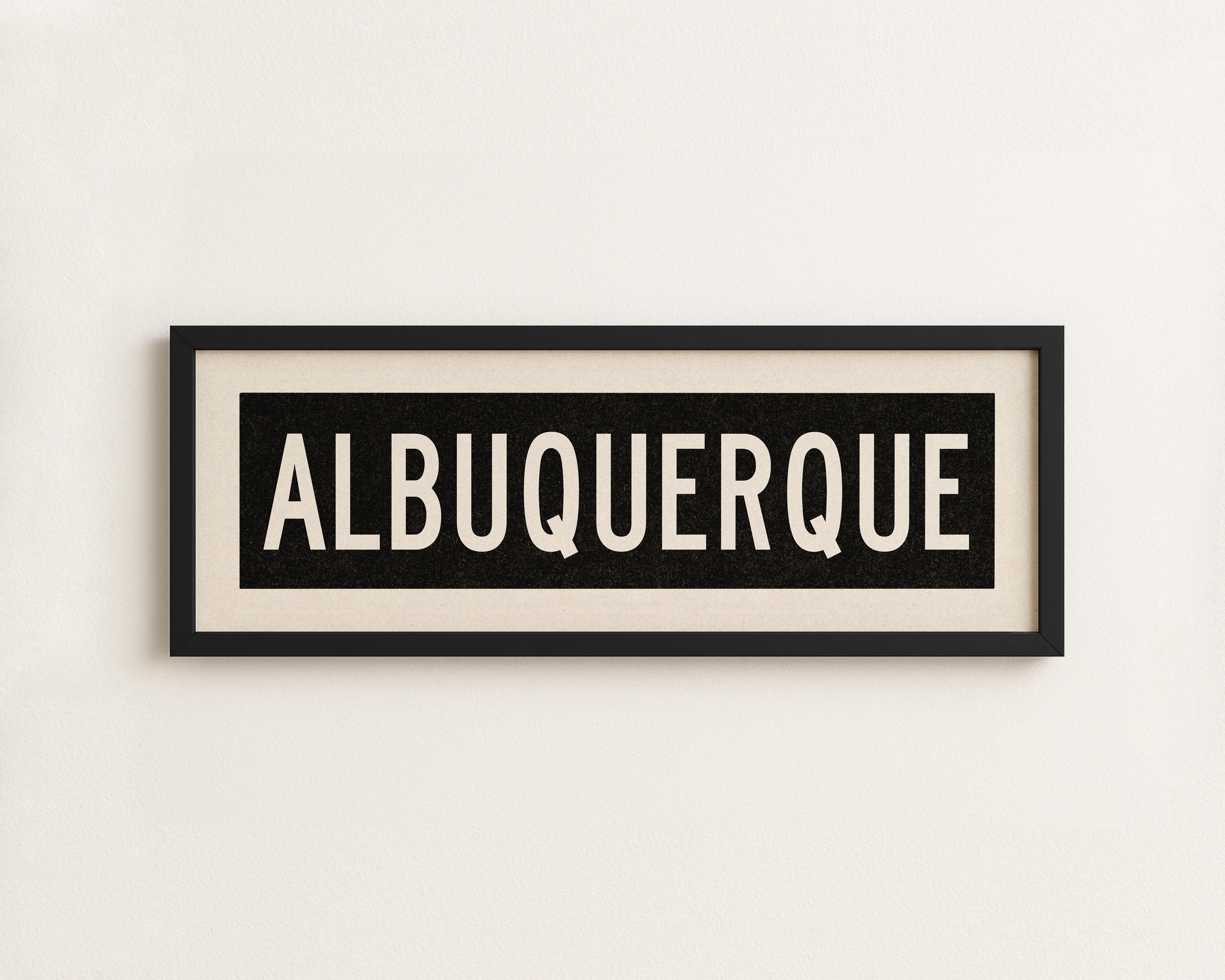 Framed Albuquerque New Mexico Bus Scroll - Tejas Country Club