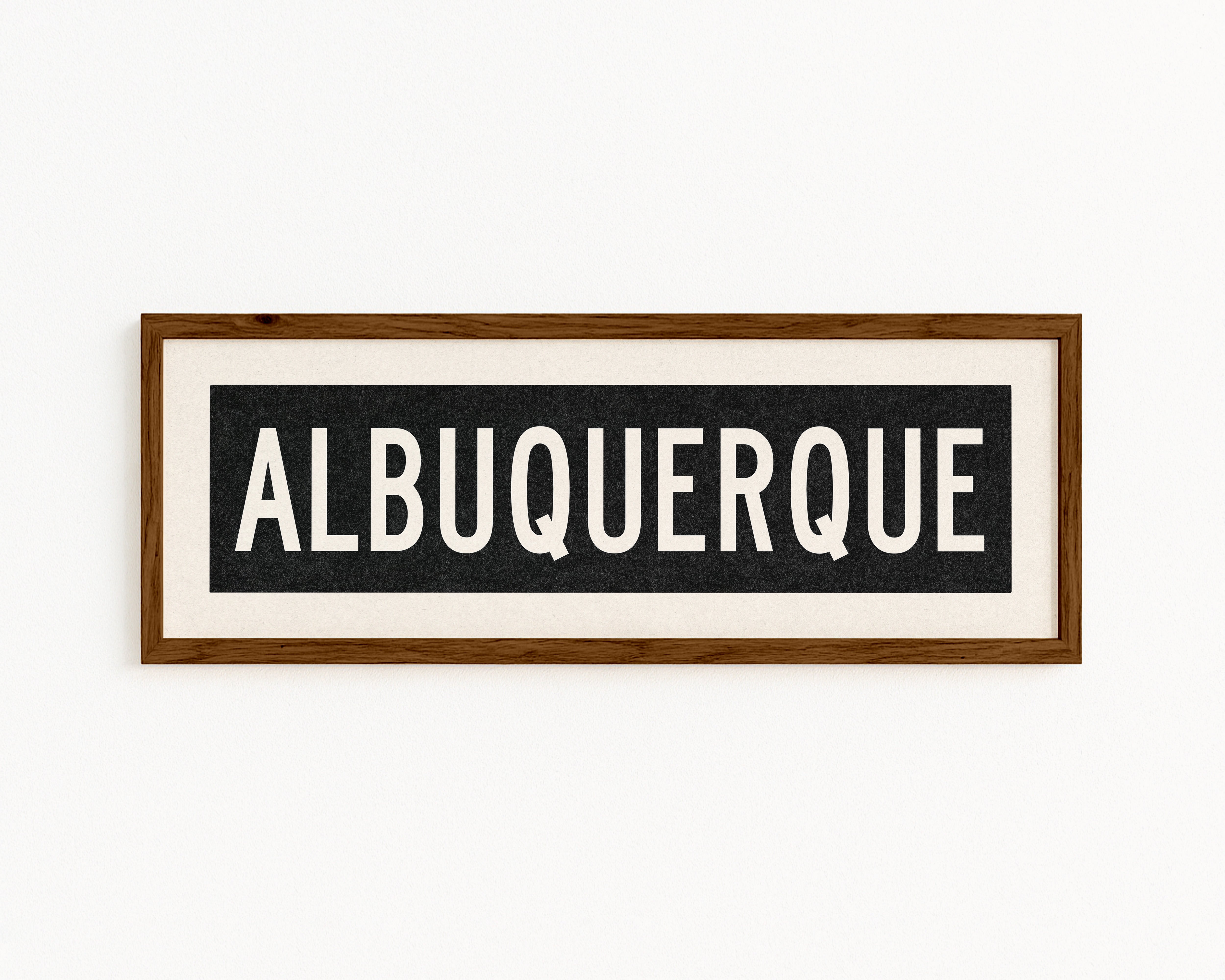 Framed Albuquerque New Mexico Bus Scroll - Tejas Country Club