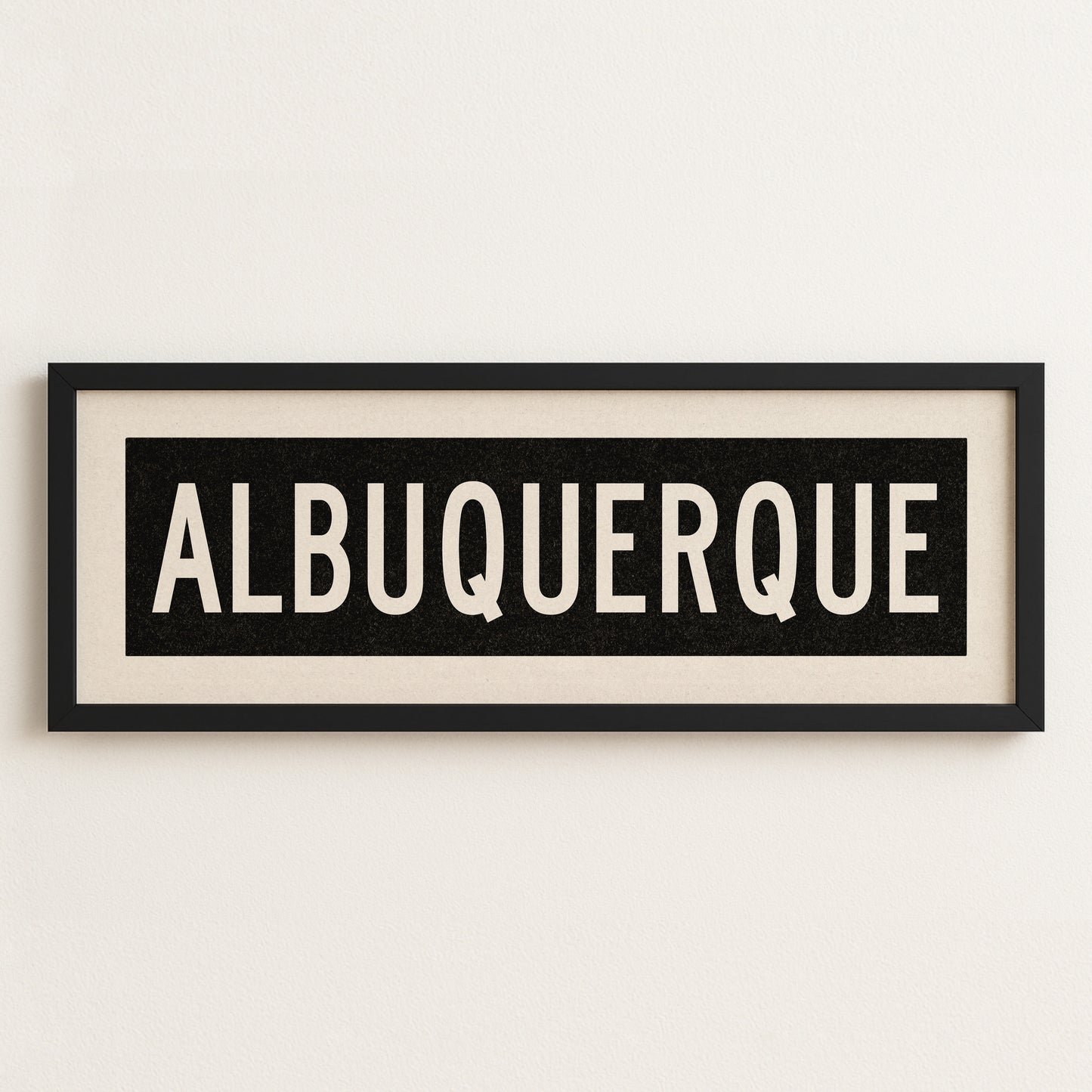 Framed Albuquerque New Mexico Bus Scroll