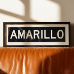 Framed Abilene Bus Scroll Sign - Tejas Country Club
