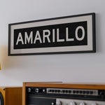 Framed Abilene Bus Scroll Sign - Tejas Country Club