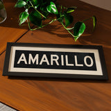 Framed Abilene Bus Scroll Sign - Tejas Country Club