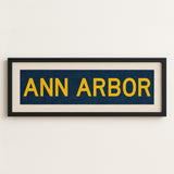Framed Ann Arbor Navy Bus Scroll - Tejas Country Club