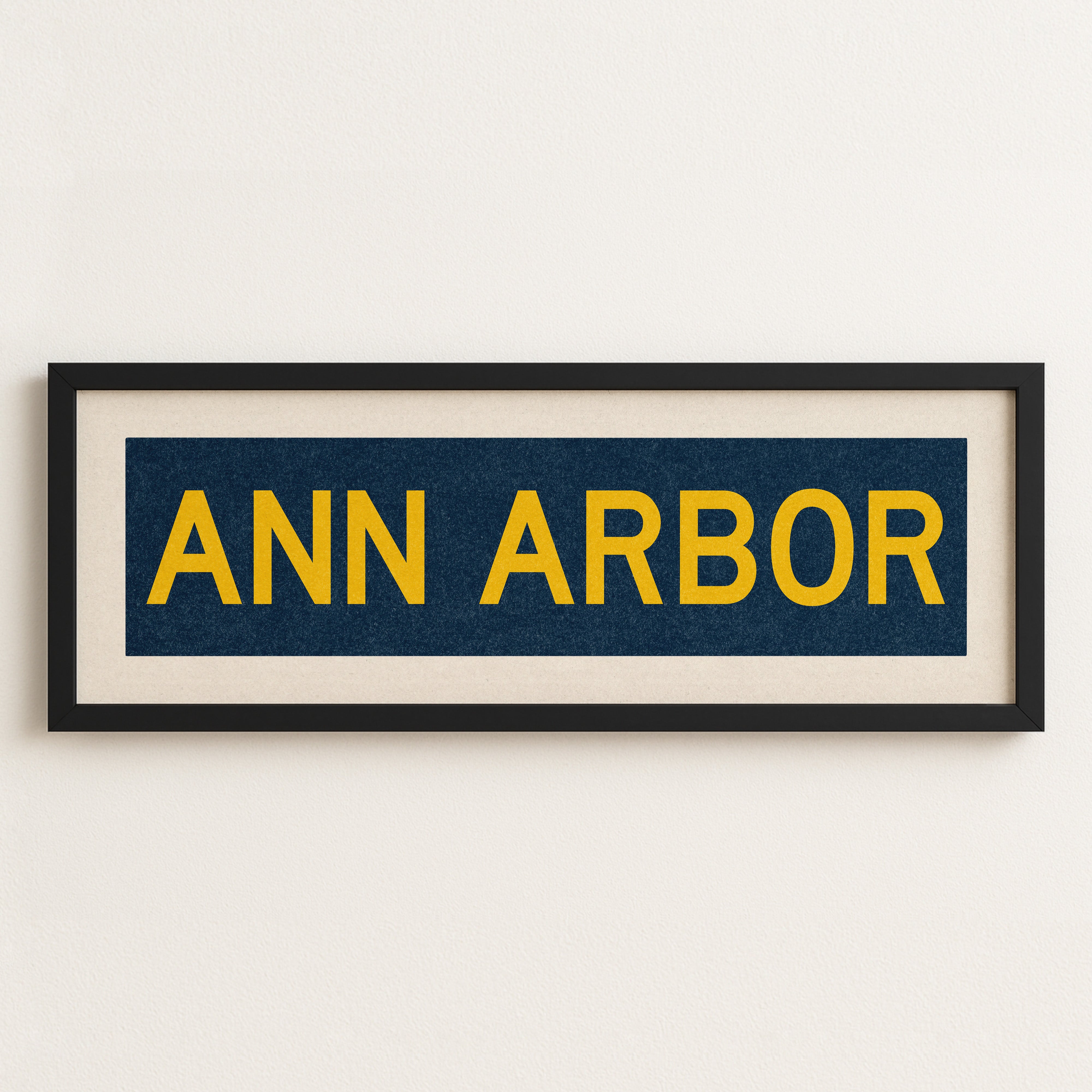 Framed Ann Arbor Navy Bus Scroll - Tejas Country Club