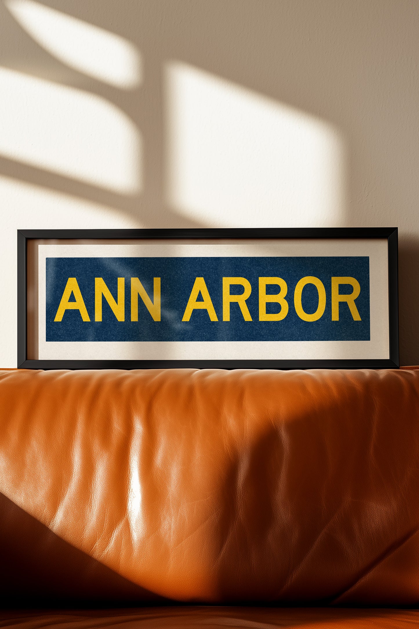 Framed Ann Arbor Navy Bus Scroll