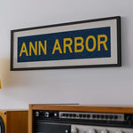 Framed Ann Arbor Navy Bus Scroll - Tejas Country Club