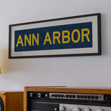 Framed Ann Arbor Navy Bus Scroll - Tejas Country Club
