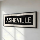 Framed Asheville North Carolina Bus Scroll - Tejas Country Club