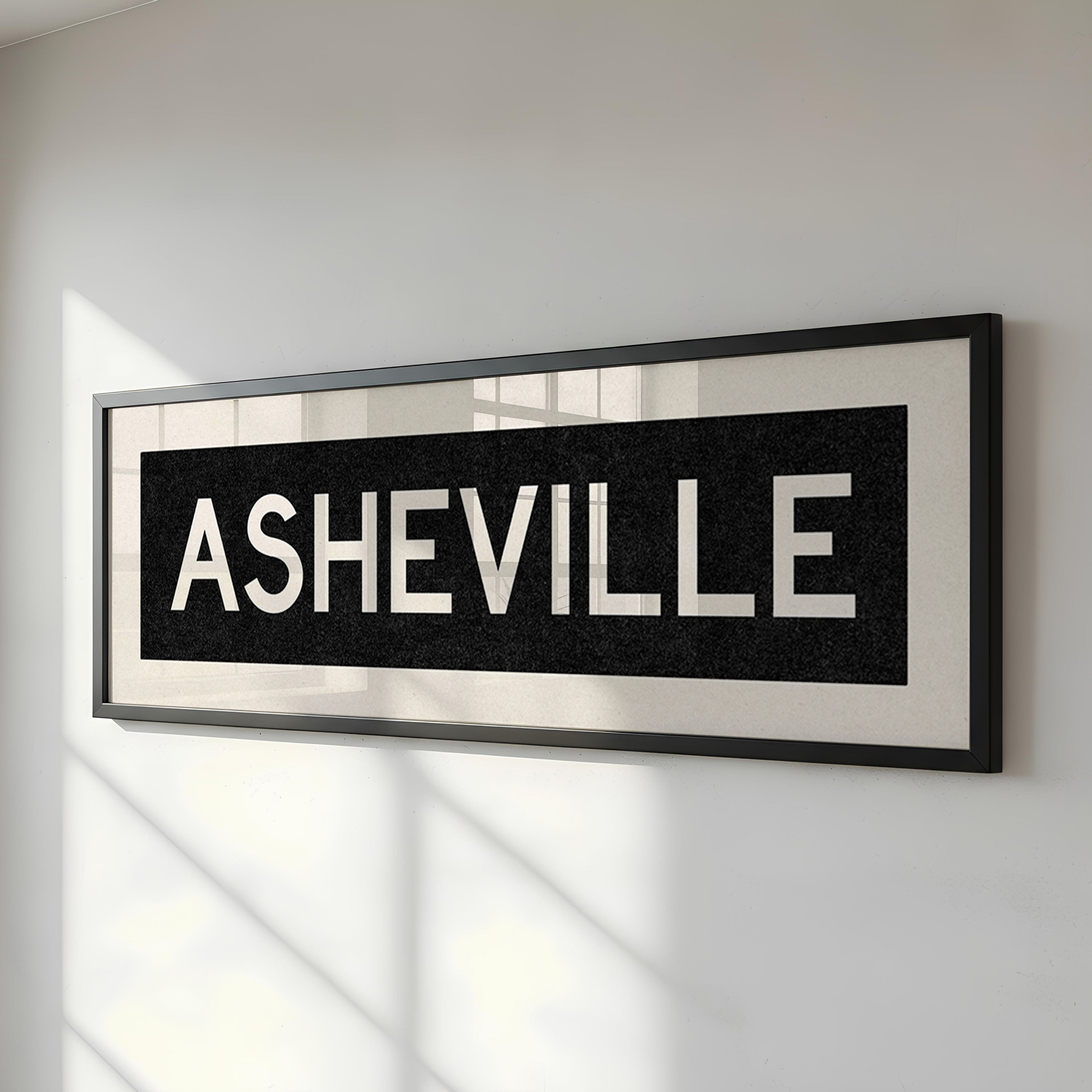 Framed Asheville North Carolina Bus Scroll - Tejas Country Club