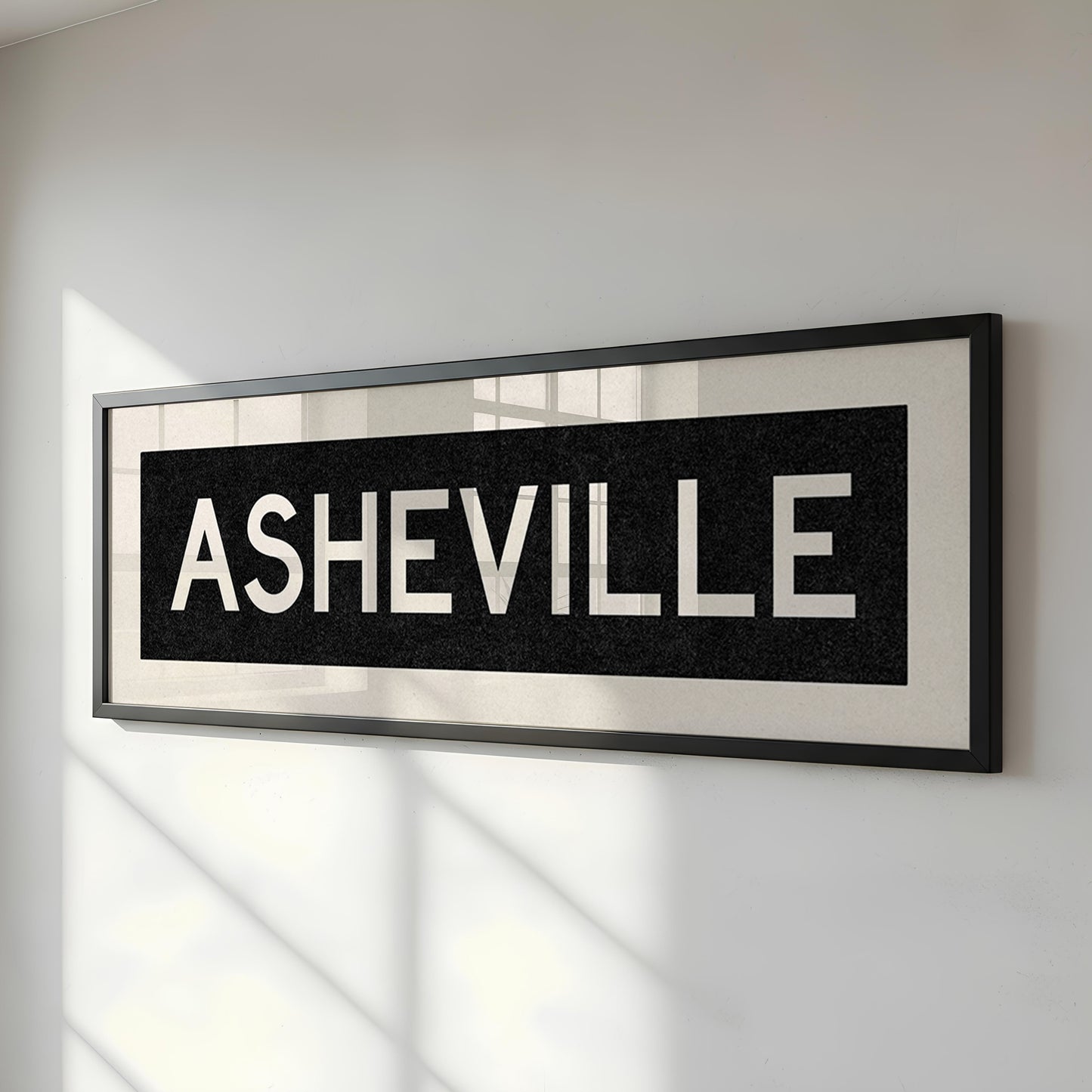 Framed Asheville North Carolina Bus Scroll