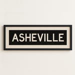 Framed Asheville North Carolina Bus Scroll - Tejas Country Club
