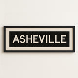 Framed Asheville North Carolina Bus Scroll - Tejas Country Club