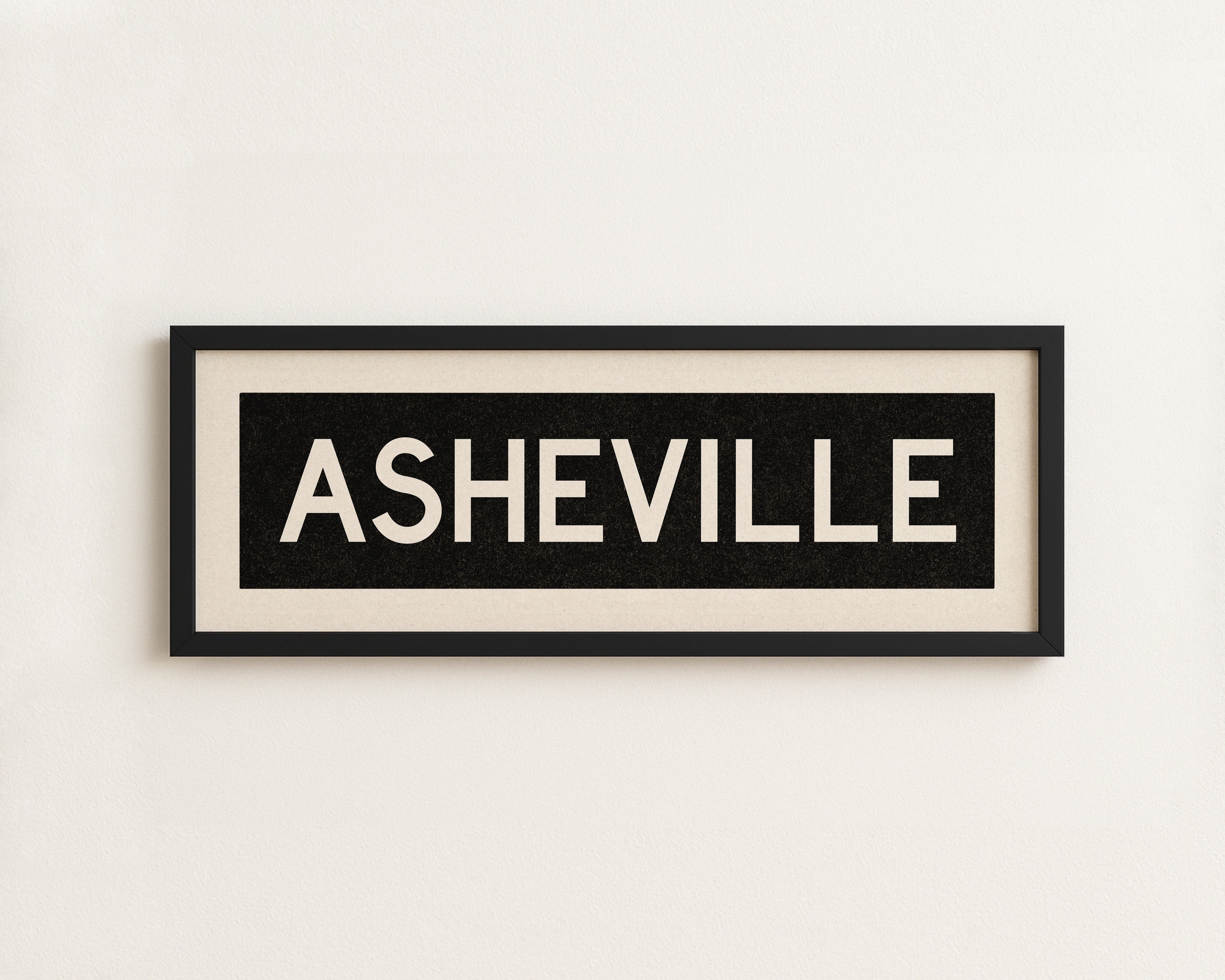 Framed Asheville North Carolina Bus Scroll - Tejas Country Club