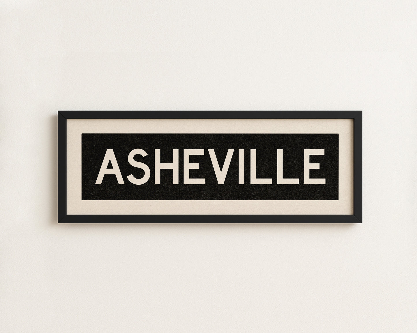 Framed Asheville North Carolina Bus Scroll