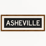 Framed Asheville North Carolina Bus Scroll - Tejas Country Club