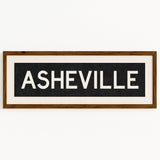 Framed Asheville North Carolina Bus Scroll - Tejas Country Club