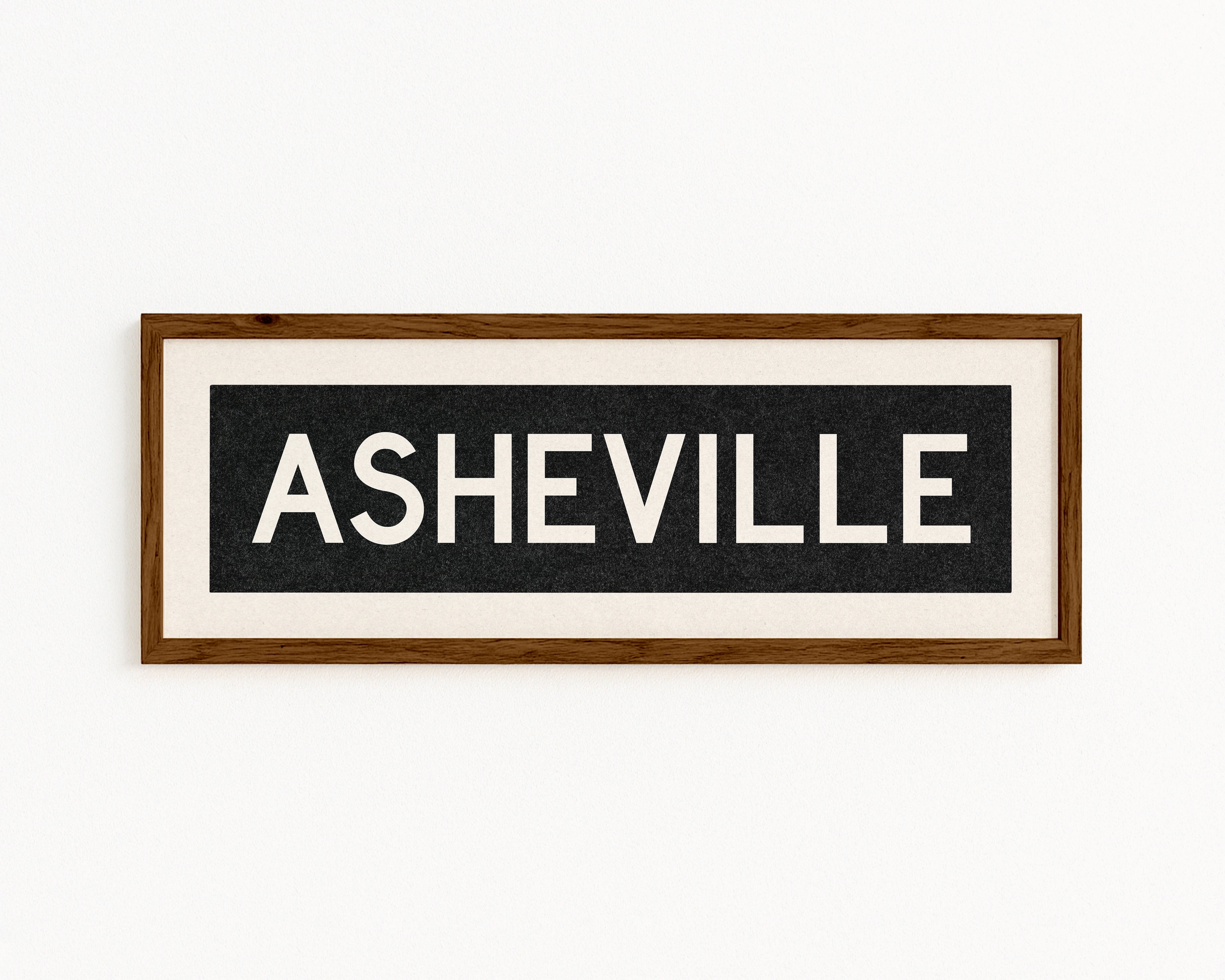 Framed Asheville North Carolina Bus Scroll - Tejas Country Club