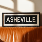 Framed Asheville North Carolina Bus Scroll - Tejas Country Club