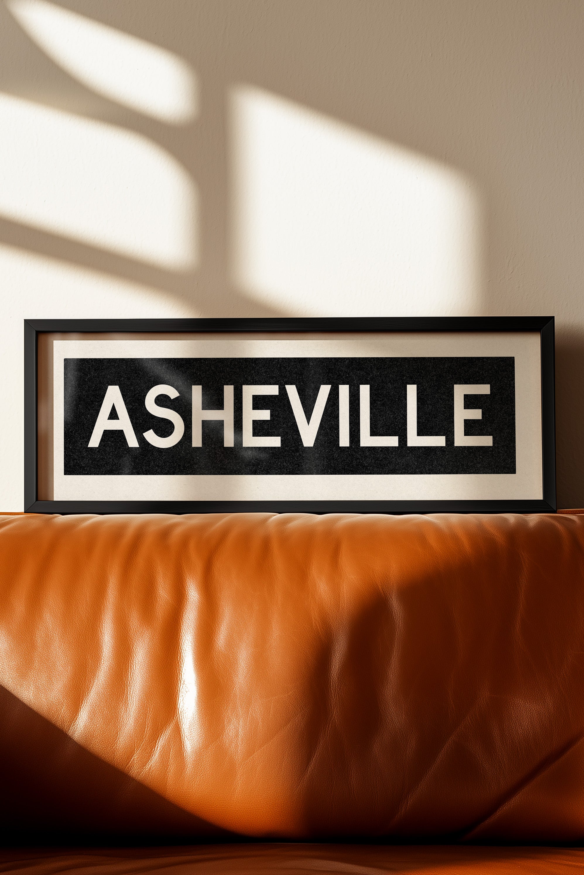 Framed Asheville North Carolina Bus Scroll - Tejas Country Club