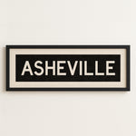 Framed Asheville North Carolina Bus Scroll - Tejas Country Club